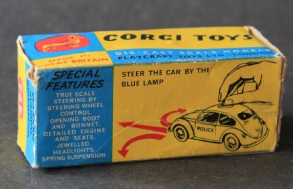Corgi Toys Volkswagen Beetle Police  1965 original Box (7253)